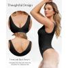 imagePopilush Body Suits for Women  Going Out Tank Tops  Plunge Deep V Neck Backless Sleeveless Tummy Control Shapewear BodysuitBlack
