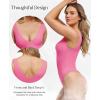 imagePopilush Body Suits for Women  Going Out Tank Tops  Plunge Deep V Neck Backless Sleeveless Tummy Control Shapewear BodysuitPink