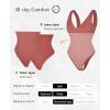 imagePopilush Body Suits for Women  Going Out Tank Tops  Plunge Deep V Neck Backless Sleeveless Tummy Control Shapewear BodysuitRusty Red