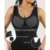 imagePopilush Bodycon Dresses for Women  Summer Causal Shapewear Midi Dress Sleeveless V Neck Party SundressesBlack