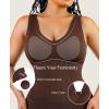 imagePopilush Bodycon Dresses for Women  Summer Causal Shapewear Midi Dress Sleeveless V Neck Party SundressesBrown