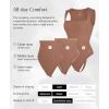 imagePopilush Bodysuits for Women  Sleeveless Square Neck Thong Bodysuit Tummy Control Going Out Double Lined TopsLight Brown