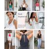 imagePopilush Bodysuits for Women Tummy Control Halter Tops V Neck Ruched Shapewear Body Suits Concert OutfitsGreen