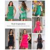 imagePopilush Cocktail Mini Dresses for Women  Built in Shapewear Party Vacation Dress Summer Boat Neck Ruched Bodycon DressBlack