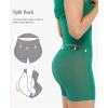 imagePopilush Cocktail Mini Dresses for Women  Built in Shapewear Party Vacation Dress Summer Boat Neck Ruched Bodycon DressGreen