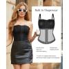 imagePopilush Corset Tops for Women  Lace Spaghetti Strap Going Out Bustier with Buckle Waist Shaper Summer SplashBlack