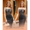 imagePopilush Corset Tops for Women  Lace Spaghetti Strap Going Out Bustier with Buckle Waist Shaper Summer SplashSkin
