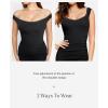 imagePopilush Formal Shapewear Dress Off Shoulder Maxi Dress with Built in Shapewear Summer Dress for Women 2024Black Off Shoulder Dress