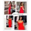 imagePopilush Formal Shapewear Dress Off Shoulder Maxi Dress with Built in Shapewear Summer Dress for Women 2024Red Off Shoulder Dress