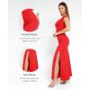 imagePopilush Formal Shapewear Dress Off Shoulder Maxi Dress with Built in Shapewear Summer Dress for Women 2024Red Off Shoulder Dress