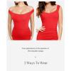 imagePopilush Formal Shapewear Dress Off Shoulder Maxi Dress with Built in Shapewear Summer Dress for Women 2024Red Off Shoulder Dress