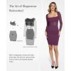 imagePopilush Long Sleeve Shapewear Dress Mesh Dresses Built in Bra Corset Dresses for Women Tummy ControlPurple