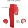 imagePopilush Midi Skirts for Women Lace Shapewear Split Satin High Waisted Bodycon Long Skirt Builtin Tummy ControlRed