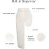 imagePopilush Midi Skirts for Women Lace Shapewear Split Satin High Waisted Bodycon Long Skirt Builtin Tummy ControlWhite