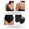 imagePopilush Mini Dress for Women V Neck Beach Vacation Clothes Summer Party Side Slit Cocktail Dress With Built in ShapewearBlack