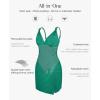 imagePopilush Mini Dress for Women V Neck Beach Vacation Clothes Summer Party Side Slit Cocktail Dress With Built in ShapewearGreen