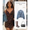 imagePopilush Mini Dress for Women V Neck Beach Vacation Clothes Summer Party Side Slit Cocktail Dress With Built in ShapewearGreen