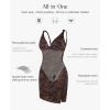 imagePopilush Mini Dress for Women V Neck Beach Vacation Clothes Summer Party Side Slit Cocktail Dress With Built in ShapewearLeopard Print Colors