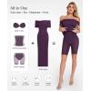imagePopilush Off The Shoulder Maxi Dress Wedding Guest Formal Dresses for Women Sleeveless Bodycon Long Shapewear Prom DressPurple