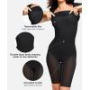 imagePopilush Shapewear Dress Low Back Midi Dress with Build in Shapewear Short Sleeve Casual Summer Dress for 2025 TrendingBlackelegant Shaper Dress