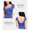imagePopilush Shapewear Dress Low Back Midi Dress with Build in Shapewear Short Sleeve Casual Summer Dress for 2025 TrendingBlueelegant Shaper Dress
