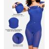 imagePopilush Shapewear Dress Low Back Midi Dress with Build in Shapewear Short Sleeve Casual Summer Dress for 2025 TrendingBlueelegant Shaper Dress