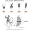 imagePopilush Summer Cocktail Midi Dresses for Women Shapewear Bodycon Short Sleeve Square Neck DressBlack