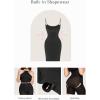 imagePopilush Summer Maxi Dress for Women  Cocktail Shapewear Dresses Builtin Bra Adjustable Straps Vacation Long SlipBlack