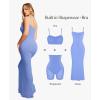 imagePopilush Summer Maxi Dress for Women  Cocktail Shapewear Dresses Builtin Bra Adjustable Straps Vacation Long SlipLight Blue
