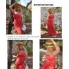 imagePopilush Summer Maxi Dress for Women  Cocktail Shapewear Dresses Builtin Bra Adjustable Straps Vacation Long SlipOrange