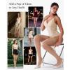 imagePopilush Thigh High Stockings Stay Up Silicone Lace Top Silk Sheer Pantyhose for WomenNude