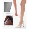imagePopilush Thigh High Stockings Stay Up Silicone Lace Top Silk Sheer Pantyhose for WomenNude