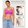 imagePopilush Wireless Bras for Women Comfort Bralettes Support Push Up Full Coverage Soft Seamless Bra Everyday Bras LightlyPink