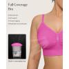 imagePopilush Wireless Bras for Women Comfort Bralettes Support Push Up Full Coverage Soft Seamless Bra Everyday Bras LightlyPink
