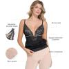 imagePopilush Women Lace Shapewear Midi Dress 2025 V neck Bodycon Corset Cocktail Party Date Night DressesBlack