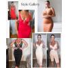 imagePopilush Women Lace Shapewear Midi Dress 2025 V neck Bodycon Corset Cocktail Party Date Night DressesRed