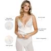 imagePopilush Women Lace Shapewear Midi Dress 2025 V neck Bodycon Corset Cocktail Party Date Night DressesWhite