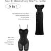 imagePopilush Women Shapewear Maxi Dress  Sleeveless Long Formal Cocktail Party Elegant Bodycon Dresses Builtin BraBlack