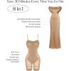 imagePopilush Women Shapewear Maxi Dress  Sleeveless Long Formal Cocktail Party Elegant Bodycon Dresses Builtin BraChampagne