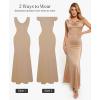 imagePopilush Women Shapewear Maxi Dress  Sleeveless Long Formal Cocktail Party Elegant Bodycon Dresses Builtin BraChampagne