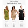 imagePopilush Women Shapewear Maxi Dress  Sleeveless Long Formal Cocktail Party Elegant Bodycon Dresses Builtin BraChampagne