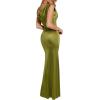 imagePopilush Women Shapewear Maxi Dress  Sleeveless Long Formal Cocktail Party Elegant Bodycon Dresses Builtin BraGreen