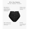 imagePopilush Womens High Waisted Bikini Bottom Tummy Control Ruched Bathing Suit Vintage Swim BottomsBlack