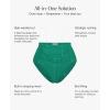 imagePopilush Womens High Waisted Bikini Bottom Tummy Control Ruched Bathing Suit Vintage Swim BottomsGreen