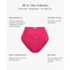imagePopilush Womens High Waisted Bikini Bottom Tummy Control Ruched Bathing Suit Vintage Swim BottomsPink