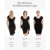 imagePopilush Womens Shapewear Midi Dress Ruched Bodycon Pencil Dresses Built in Bra Work Wedding Guest CocktailWhite