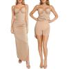 imagePopilush Cocktail Dresses for Women V Neck Shapewear Dress Sleeveless Maxi Dress Party DressChampagne