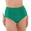 imagePopilush Womens High Waisted Bikini Bottom Tummy Control Ruched Bathing Suit Vintage Swim BottomsGreen