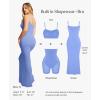 imagePopilush Summer Black Maxi Dress Bodycon Ribbed Cocktail Spaghetti Strap Shapewear Dresses Party LongLight Blue