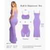 imagePopilush Summer Black Maxi Dress Bodycon Ribbed Cocktail Spaghetti Strap Shapewear Dresses Party LongPurple